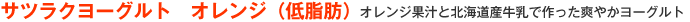 サツラクヨーグルトオレンジ（低脂肪）