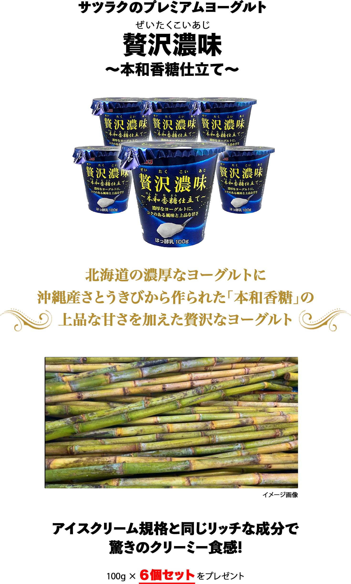 サツラクの新鮮で良質な生乳で作った 高級純生クリーム