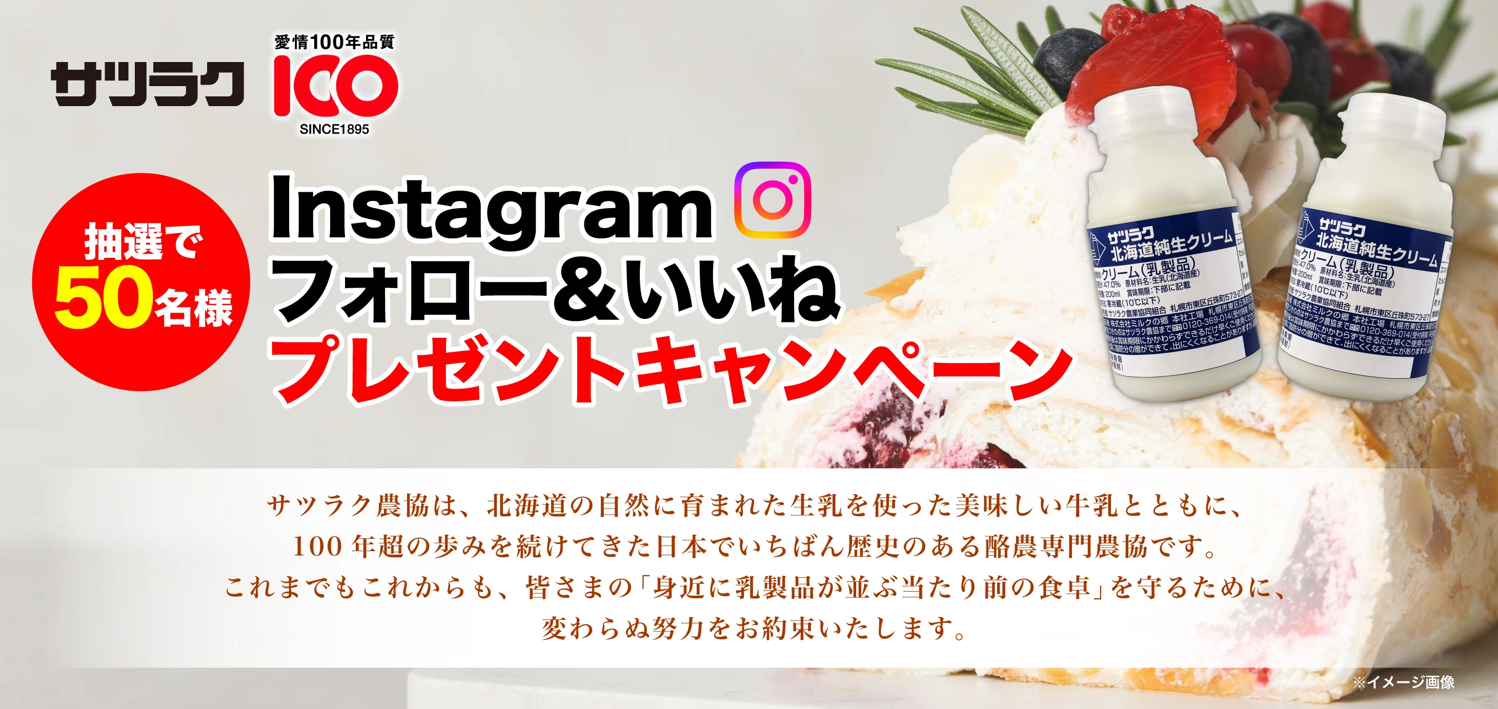 Instagram フォロー&いいね プレゼントキャンペーン
